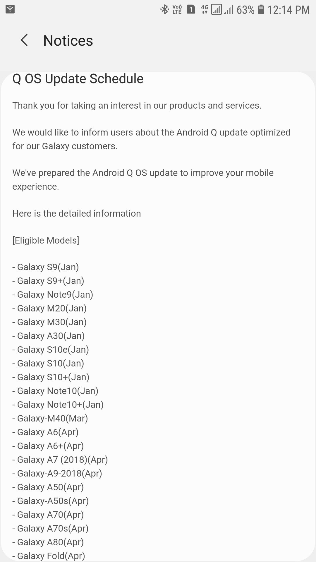 Android 10 Roadmap
