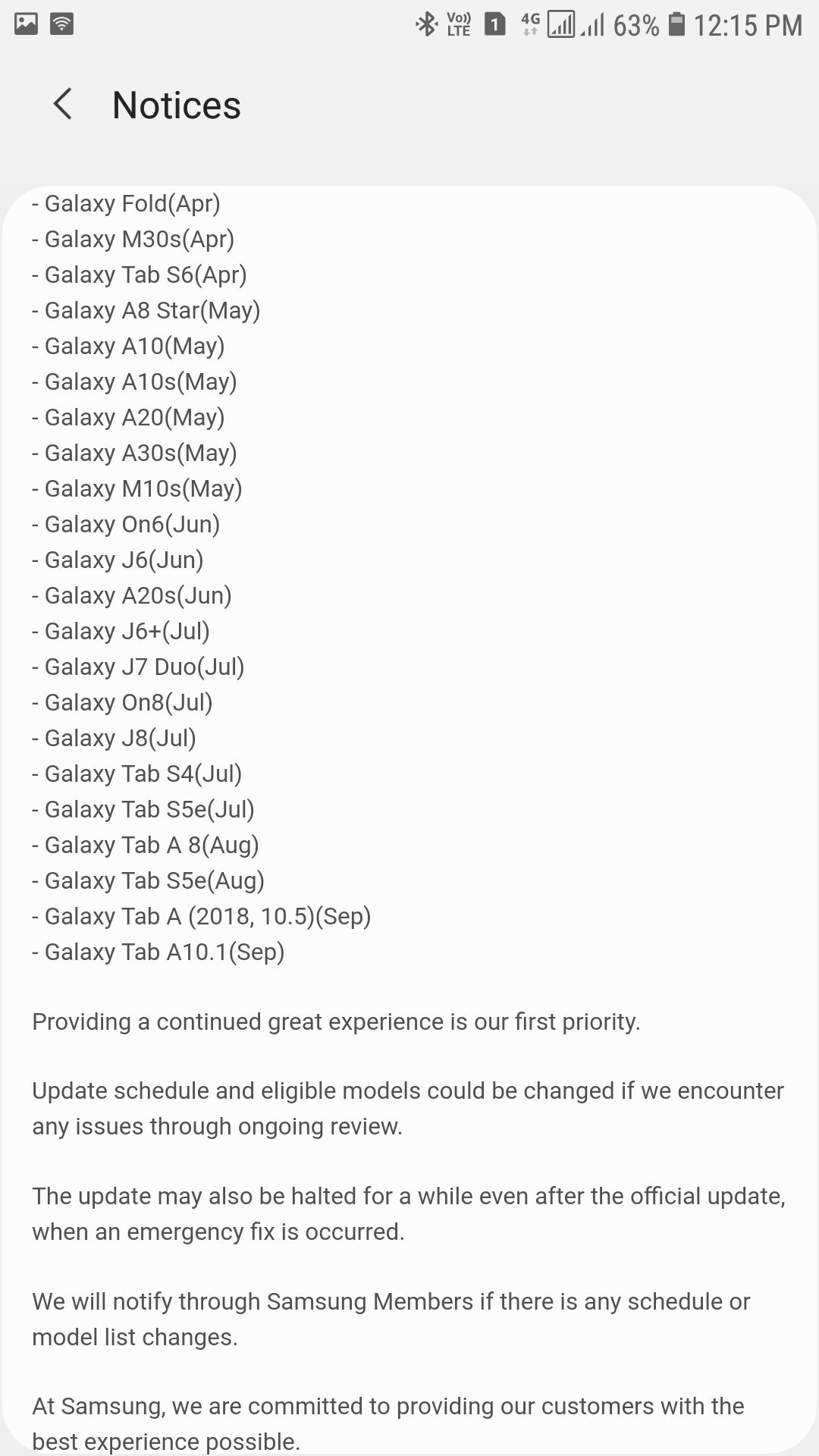 Android 10 Roadmap