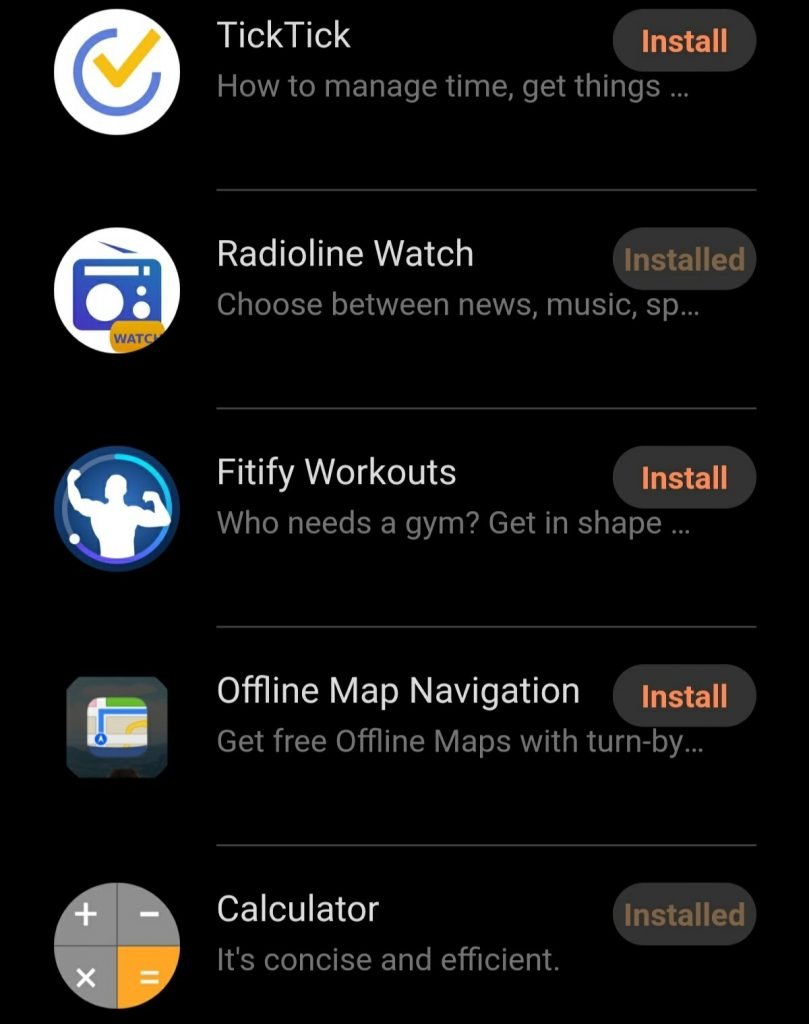 Calculator app on Watch GT 2 Pro