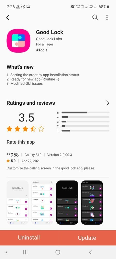 Good Lock App Update