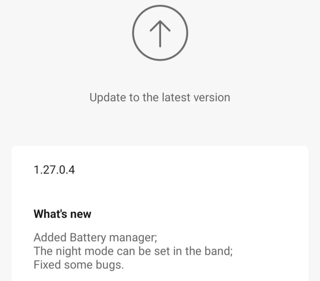 New Mi Band 7 Update