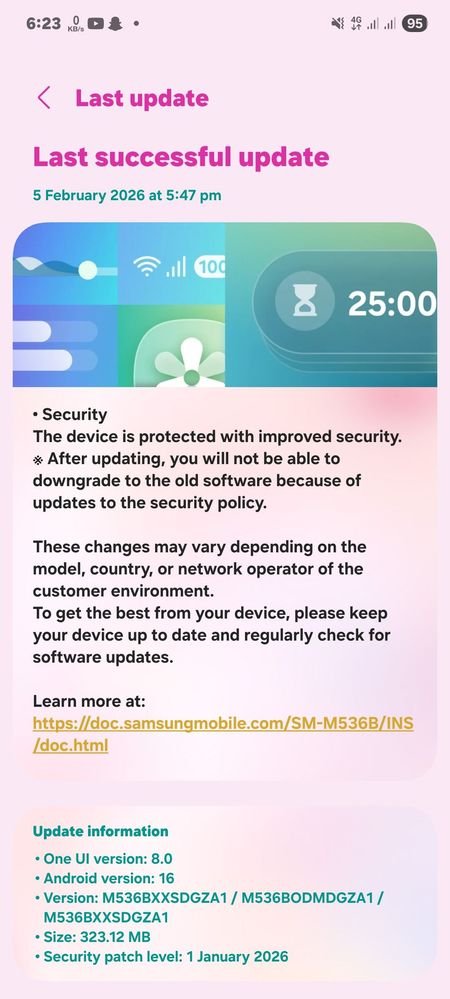 Galaxy M53 January Update