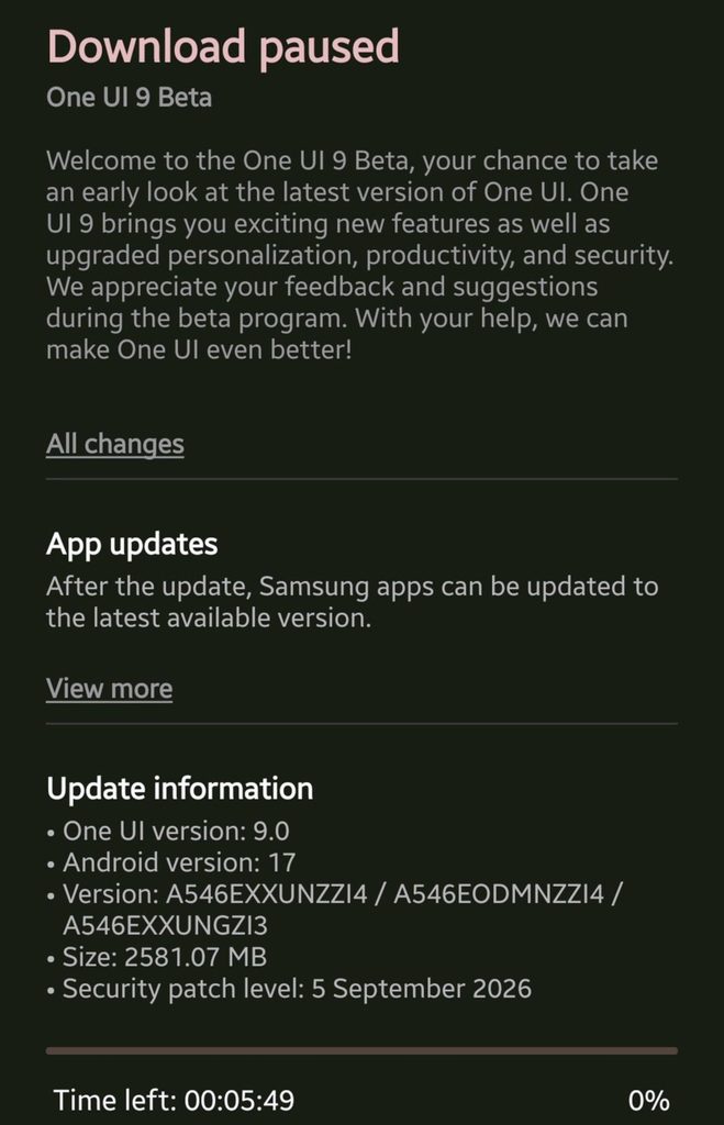 Galaxy A16 and A54 Are Now Getting One UI 9 Beta